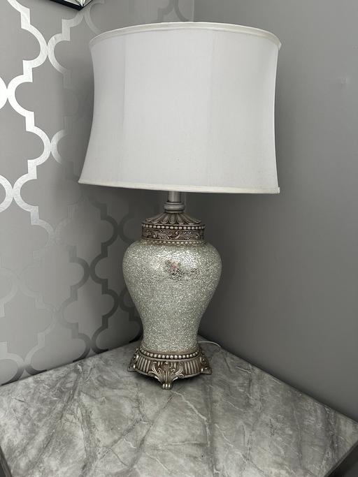 Buy & Sell Darlington County Durham - Photos for Stunning silver cracked glass mosaic lamp