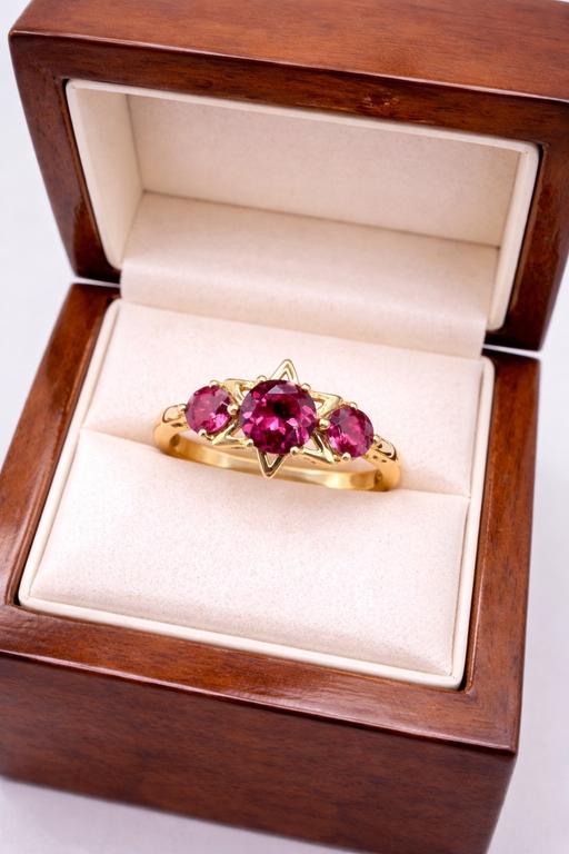 Buy & Sell Harrow on the Hill North West London - Photos for Pink Garnet & Safira Tourmaline 9ct Gold Ring