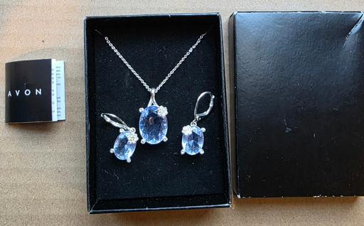 Buy & Sell Stourbridge Dudley - Photos for Avon Silver Necklace & Earrings Set Blue New