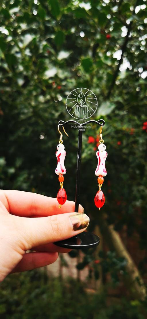 Buy & Sell Erdington Birmingham - Photos for 🦴🩸Bloody Bones Carnelian Crystal Earrings