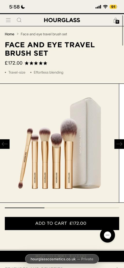 Buy & Sell Kennington South East London - Photos for Hourglass Travel Brush Set - White