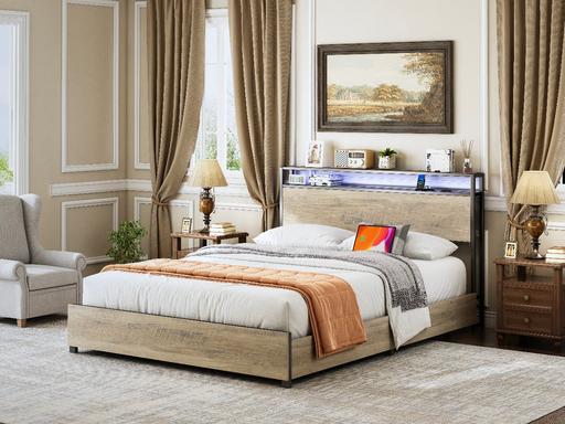 Buy & Sell Milnrow Rochdale - Photos for Double storage Bed Frame with LEDs, Charging