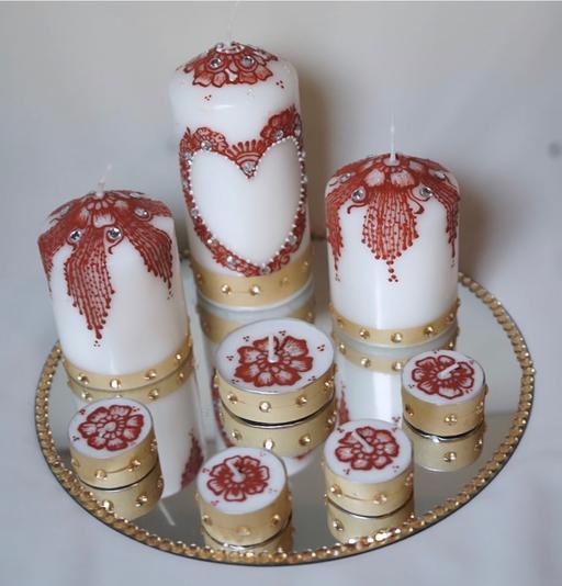 Buy & Sell Newham East London - Photos for Hand Decorated Pillar Candles Gift Set