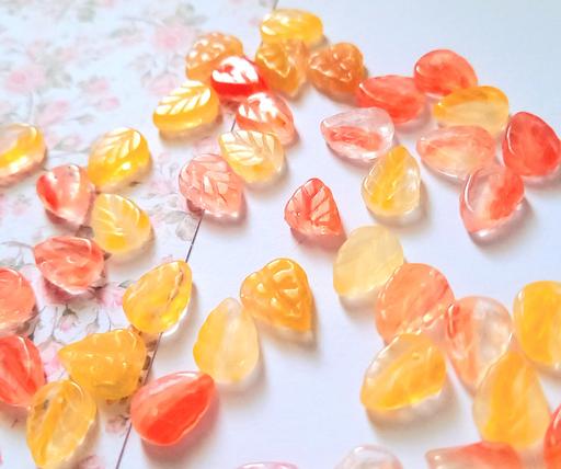 Buy & Sell Temple Central London - Photos for Autumn Leaves, Czech Glass Bead Mix (x22)