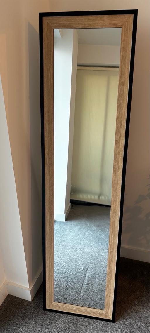 Buy & Sell Surrey Quays South East London - Photos for Full Length Freestanding Mirror - Black & Oak