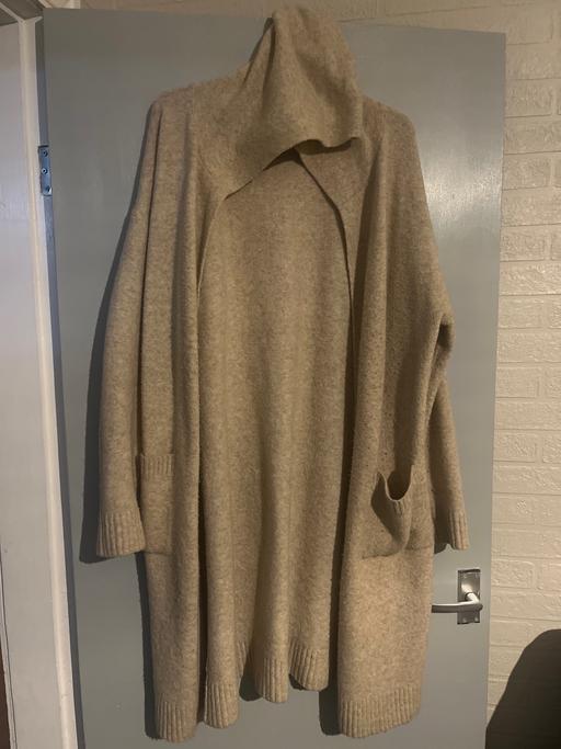 Buy & Sell Conisbrough Doncaster - Photos for Beige long hooded cardigan size 12/14 ladies