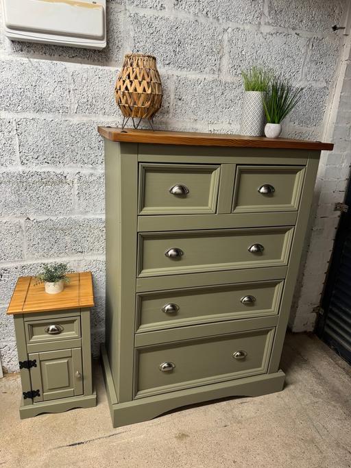 Buy & Sell Hoobrook Wyre Forest - Photos for Mexican pine chest of drawers and bedside