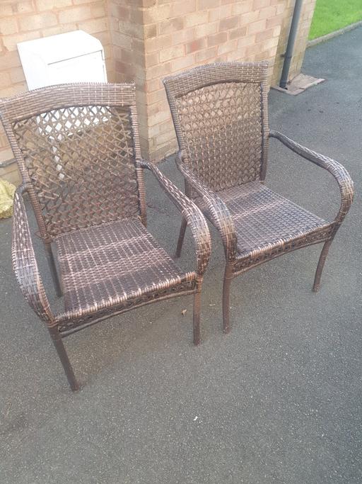 Buy & Sell Gornal Wood Dudley - Photos for 2 , Nice Large Rattan Garden Chairs ,Good Con