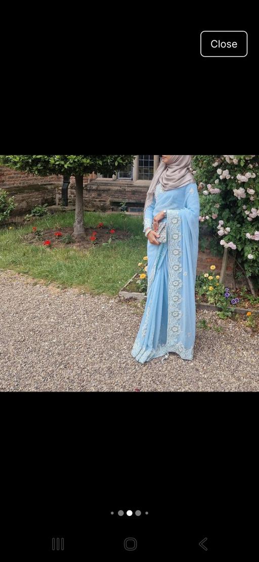 Buy & Sell Wednesbury Sandwell - Photos for powder baby blue beautiful heavy sari wedding