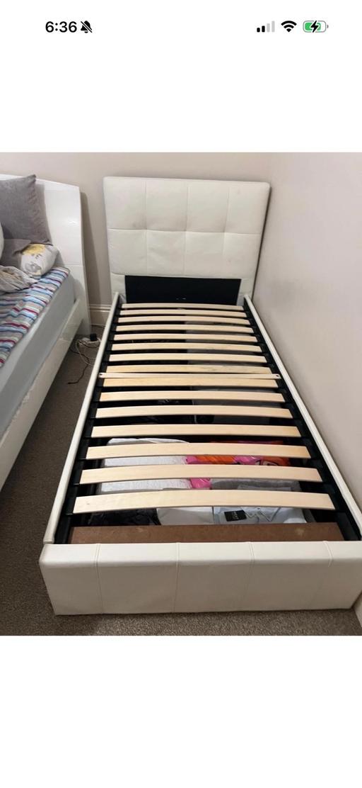 Buy & Sell Moulton Park Industrial Estate West Northamptonshire - Photos for Single Leather White Bed