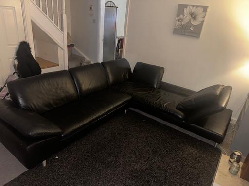 Buy & Sell Blackrod Bolton - Photos for Brown leather corner sofa and matching chair