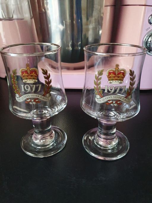 Buy & Sell Upper Gornal Dudley - Photos for vintage 1977 silver jubilee glasses x 2