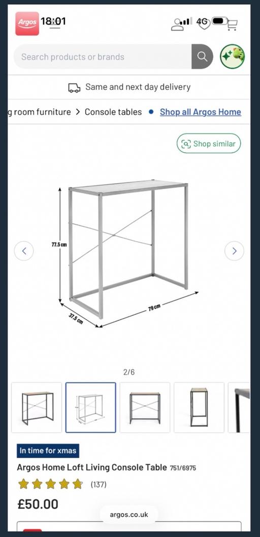Buy & Sell Wembley Brent - Photos for Argos Home Loft Living Console Table bargain*