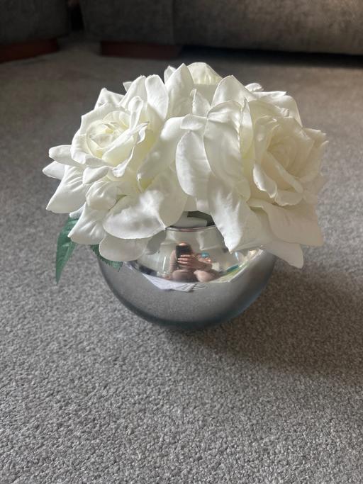 Buy & Sell Oakenholt Flintshire - Wales - Photos for Silver vase with roses