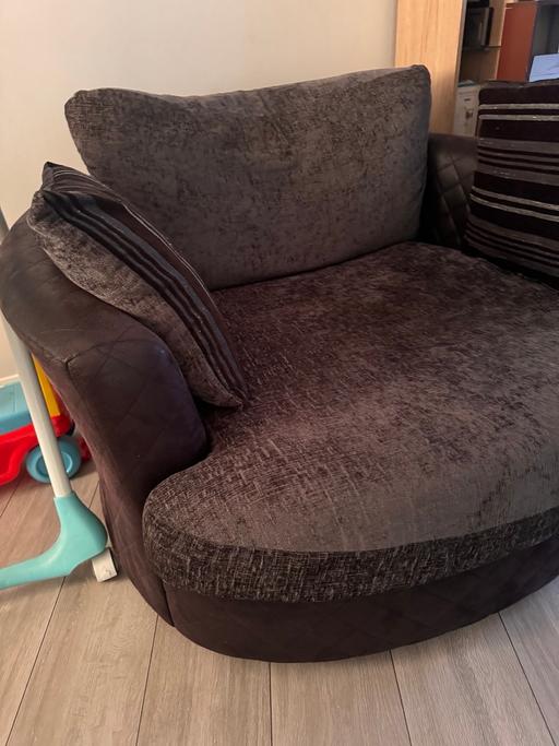 Buy & Sell Chesham Buckinghamshire - Photos for Sofa chair swivel 360 brown colour