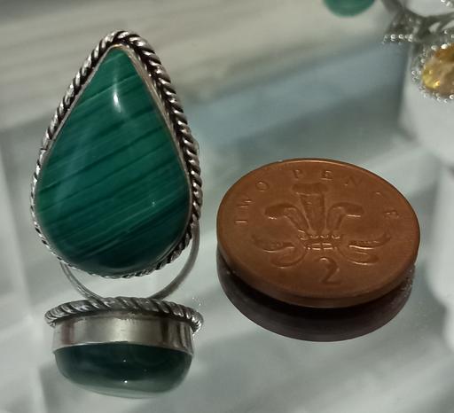 Buy & Sell Thatto Heath Saint Helens - Photos for huge sterling silver malachite ring