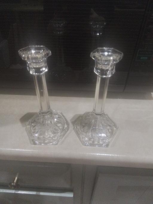 Buy & Sell Streetly Walsall - Photos for TWO GLASS CANDLESTICKS