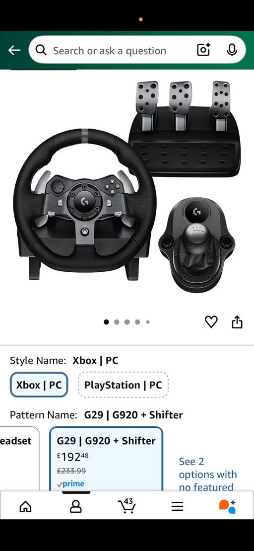 Buy & Sell Wednesfield Wolverhampton - Photos for Logitech Steering Wheel, Pedals Xbox