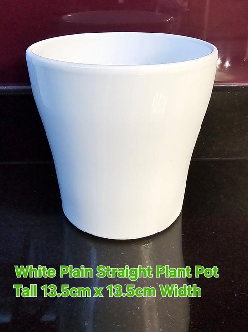 Buy & Sell Heath Hayes Cannock Chase - Photos for White Plain Pattern Plant Pot Tall 13.5cm