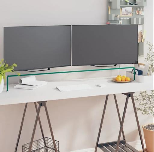 Buy & Sell Ladybarn Manchester - Photos for Wakeland 100cm TV Stand/Monitor Riser Glass