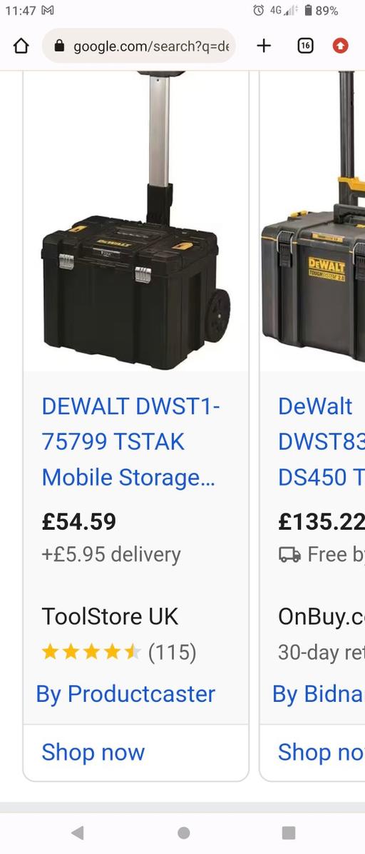 Buy & Sell Sydenham Hill South East London - Photos for DeWalt storage box on wheels