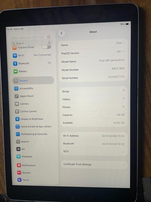 Buy & Sell Birmingham City Centre Birmingham - Photos for iPad 9th Generation as new iOS 26