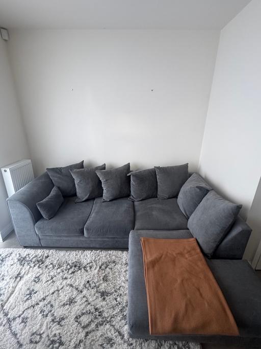 Buy & Sell Fernwood Newark and Sherwood - Photos for 4 seater fabric corner sofa, grey, right-hand