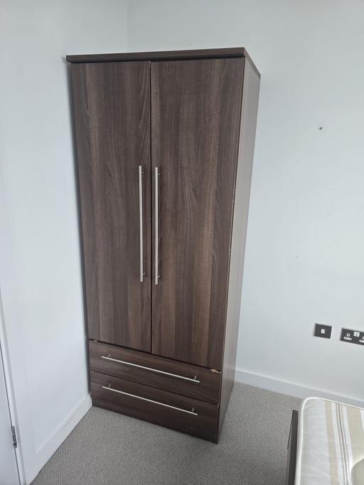 Buy & Sell Shoreditch North London - Photos for Dark Wood 2-Door Wardrobe