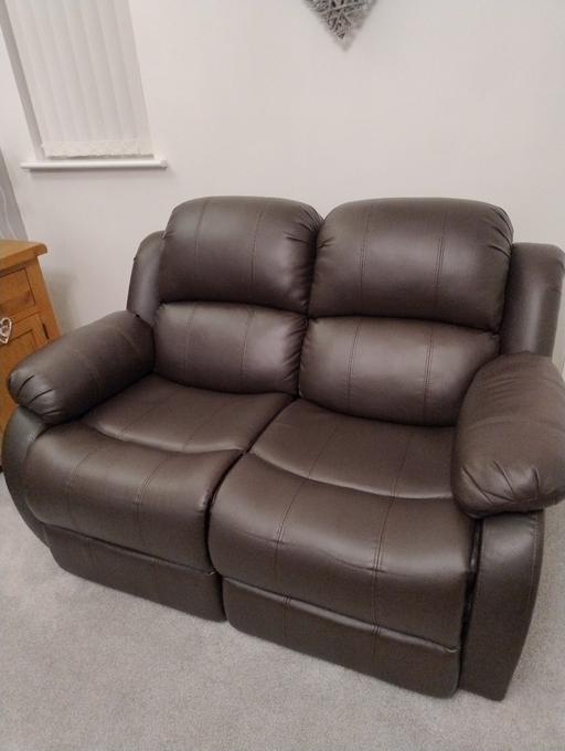 Buy & Sell Upper Gornal Dudley - Photos for 2 Seater Faux Leather Reclining Sofa