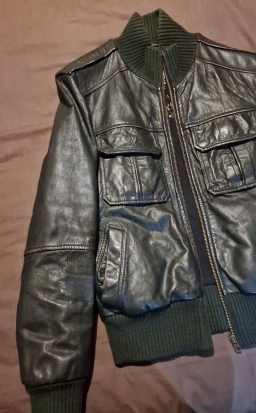 Buy & Sell Smethwick Sandwell - Photos for Black leather jacket with two side pockets
