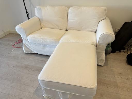 Buy & Sell Selhurst South East London - Photos for Ikea two seats sofa with footstool