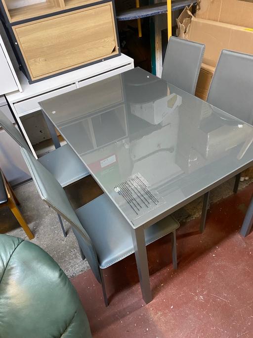 Buy & Sell Coventry City Centre Coventry - Photos for Lido Grey Dining Table & 4 Grey Chairs