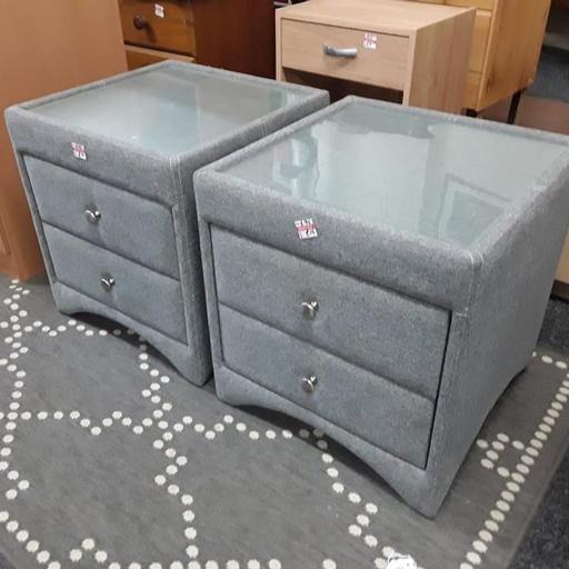 Buy & Sell Saint Pauls Trading Estate Tameside - Photos for 2 x grey fabric bedside cabinets £55 EACH