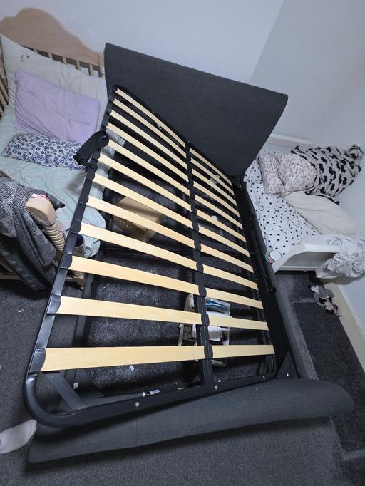 Buy & Sell Wapping East London - Photos for Grey Ottoman Double Bed