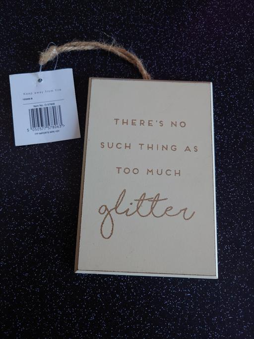 Buy & Sell Woodthorpe Charnwood - Photos for Sparkly hanging plaque