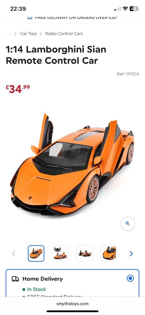 Buy & Sell - Photos for 1:14 Lamborghini Sian Remote Control Car