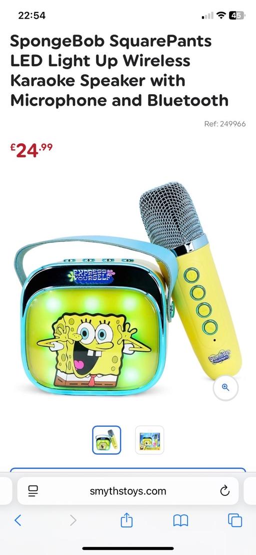 Buy & Sell - Photos for SpongeBob Wireless Karaoke Speaker With Mic