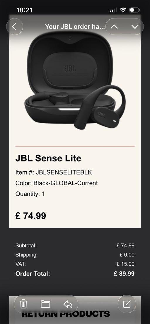 Buy & Sell Grove Park South East London - Photos for JBL sense lite earphones