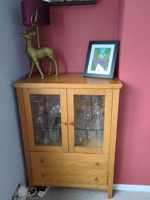 Buy & Sell Hasbury Dudley - Photos for Small oak sideboard and glasses cupboard
