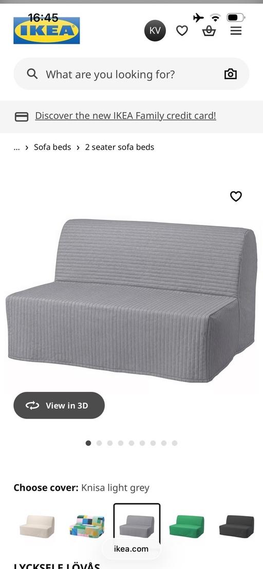 Buy & Sell Crossways Business Park Dartford - Photos for IKEA sofa bed with cover