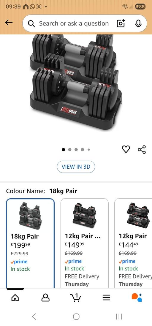 Buy & Sell Great Sutton Cheshire West and Chester - Photos for dumbells 2x18kg