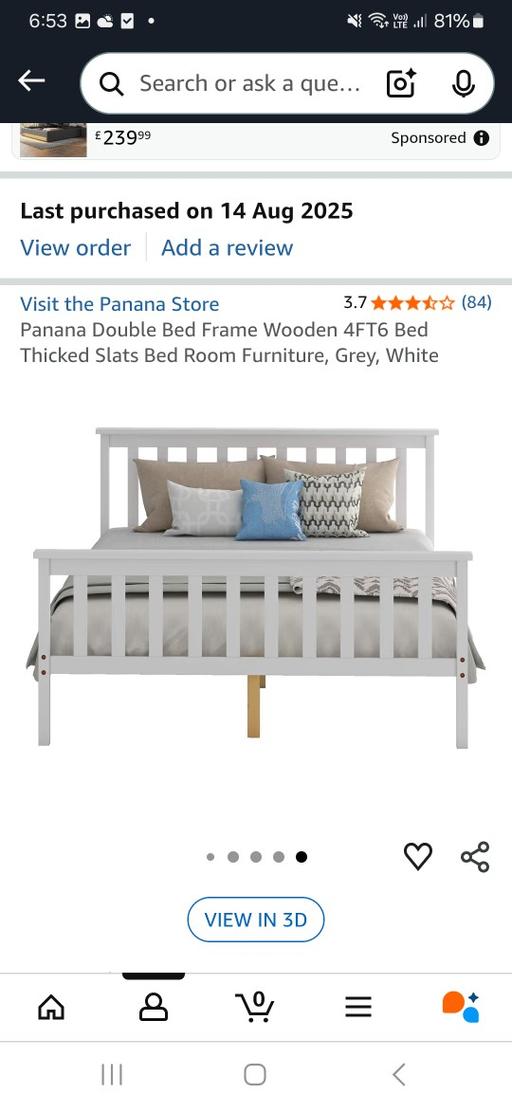 Buy & Sell Leamore Walsall - Photos for white wood double bed frame