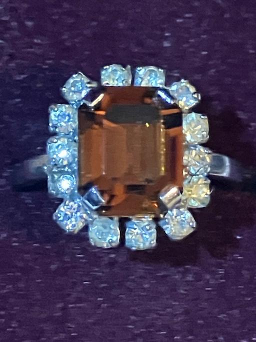 Buy & Sell Yeovil Somerset - Photos for Ladies Smokey Quartz & c.z ring 2.30ct.