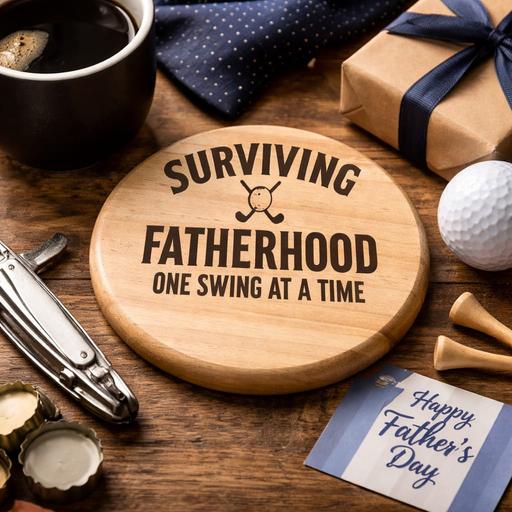 Buy & Sell Penn Wolverhampton - Photos for Fatherhood Golf-Themed Coaster