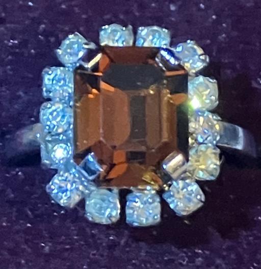 Buy & Sell Yeovil Somerset - Photos for Ladies silver Smokey Quartz & c.z ring 2.30ct