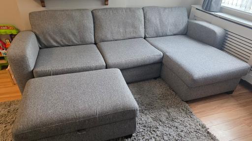 Buy & Sell Woolstanwood Cheshire East - Photos for dfs right Chaise corner sofa and footstool