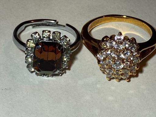 Buy & Sell Yeovil Somerset - Photos for 2xgem set smoky quartz & white c.z rings