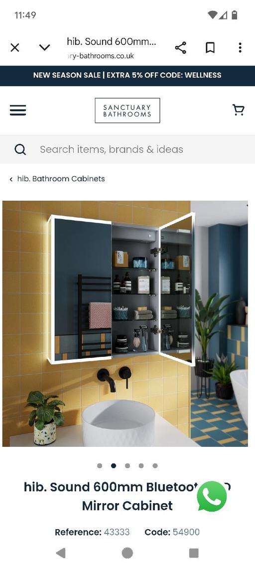 Buy & Sell Middleton Rochdale - Photos for HIB Sound 60 Bluetooth Bathroom Cabinet