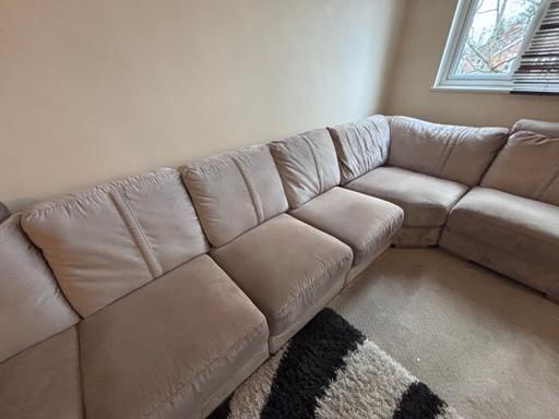Buy & Sell Hatch End Harrow - Photos for 6 seater corner sofa and 2 foot stools
