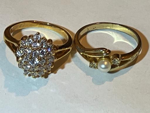 Buy & Sell Yeovil Somerset - Photos for 2x 18ct gold plate cubic zirconia rings.